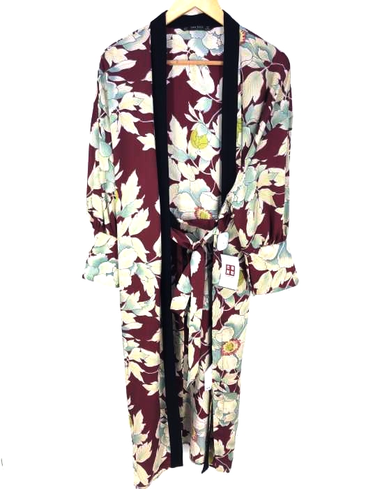 ZARA BASIC COLLECTION(ザラベーシックコレクション) 総柄ガウンコート レディース アウター