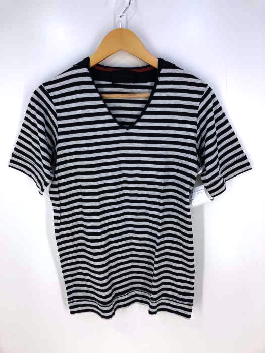 DIESEL BLACK GOLD（ディーゼルブラックゴールド） Vネック ボーダーカットソー メンズ トップス