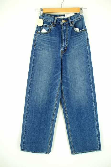 AZUL by moussy （アズールバイマウジー） ハイウエストワイドデニムパンツ レディース パンツ