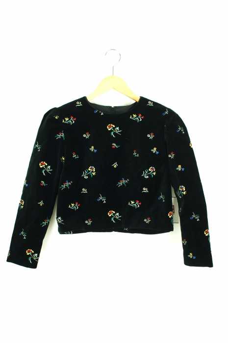 SLY (スライ) VELVET FLOWER パフTOPS レディース トップス