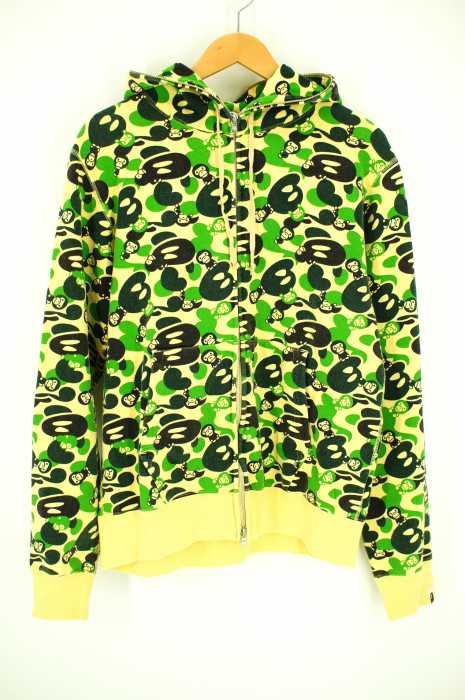 A BATHING APE (アベイシングエイプ) カモ柄 ジップアップパーカー メンズ トップス