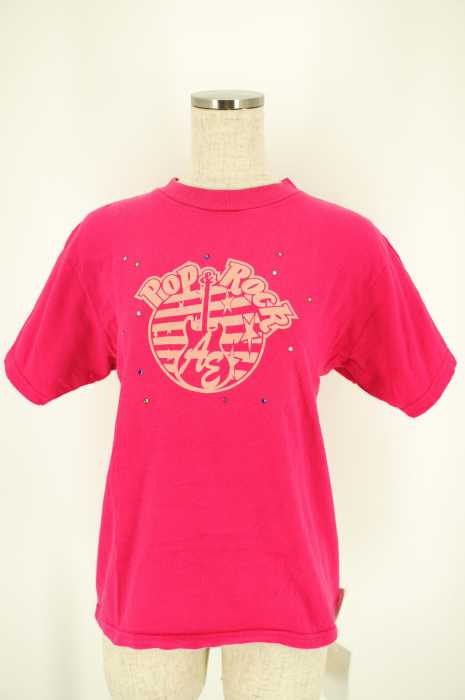 Another Edition （アナザーエディション） ビーズ装飾プリントTシャツ/カットソー レディース トップス