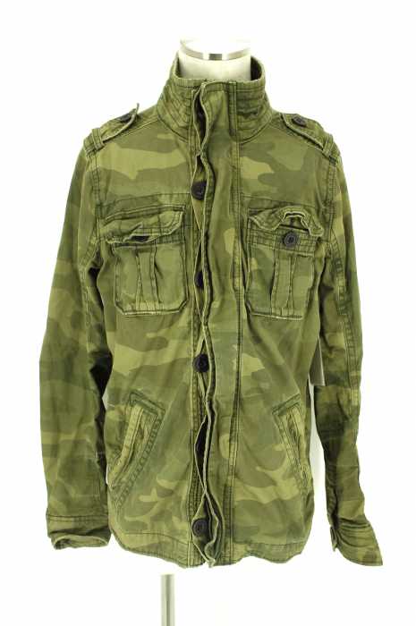 Abercrombie & Fitch （アバクロンビーアンドフィッチ） カモフラ柄ハイネックミリタリージャケット メンズ アウター