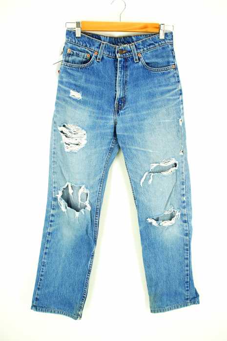 Levi's (リーバイス) USA製 515 クラッシュデニム レディース パンツ