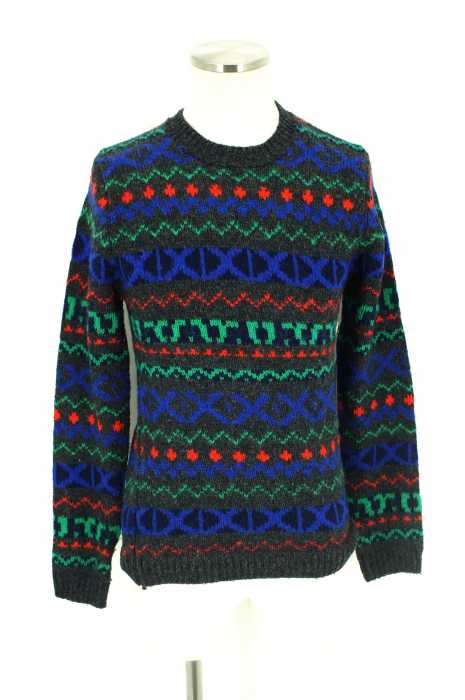 TOPMAN （トップマン） 総柄ニットセーター メンズ トップス
