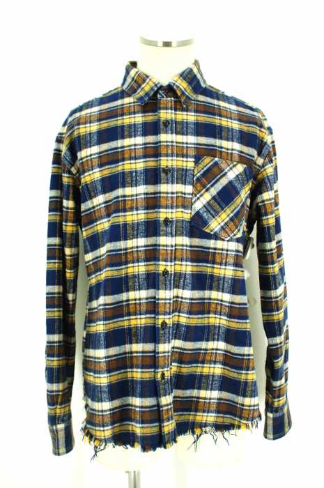 Rags MCGREGOR （ラグスマックレガー） BIG FLANNEL SHIRT　ビッグフランネルシャツ　カットオフ メンズ トップス