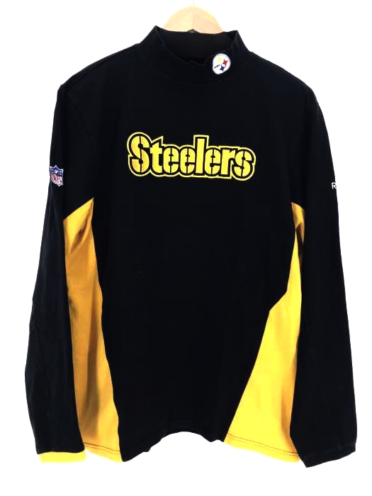 Reebok(リーボック) Steelers NFL 刺繍スタンドカラーロンT メンズ トップス