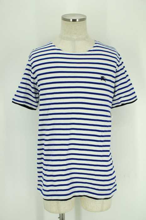 BURBERRY BLACK LABEL (バーバリーブラックレーベル) ボーダー柄Tシャツ メンズ トップス