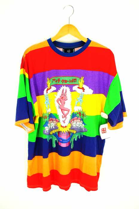 KOBINAI(コビナイ) アンチクローン人間 マルチカラープリントTシャツ レディース トップス