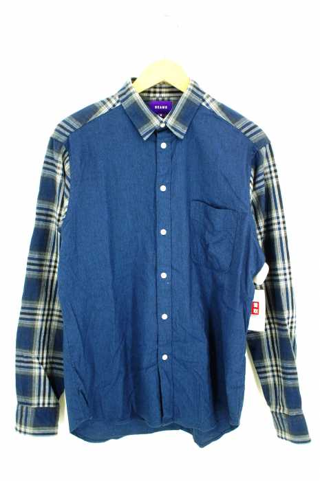 BEAMS  （ビームス） thomas mason　ボタンダウン切替しシャツ メンズ トップス