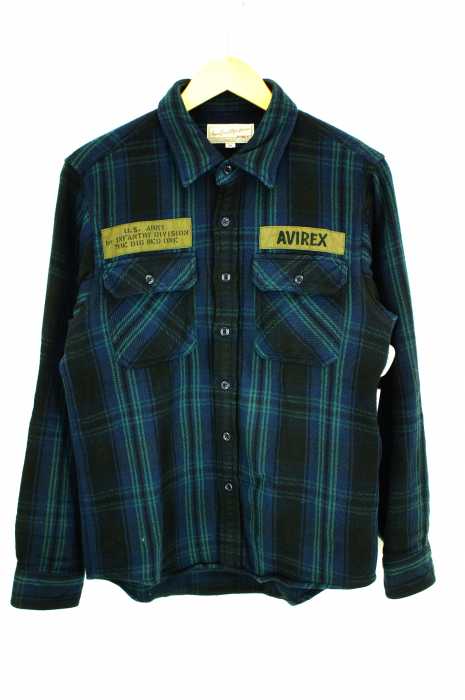 AVIREX（アヴィレックス） フランネルシャツ フォート リリー/FLANNEL CHECK SHIRT FORT RILEY メンズ トップス