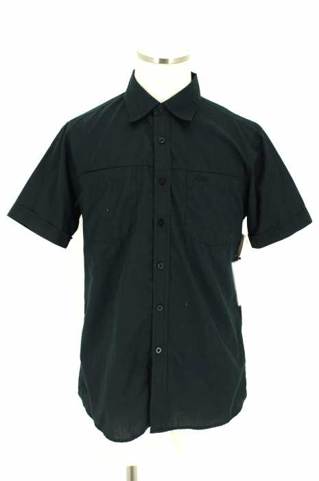 RVCA （ルーカ） 刺繍ロゴ入り半袖ボタンシャツ メンズ トップス