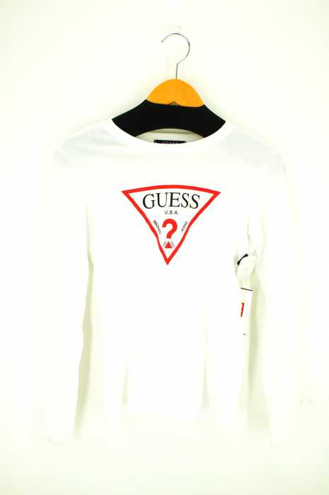 GUESS（ゲス） トライアングルロゴ　プリントロンT レディース トップス