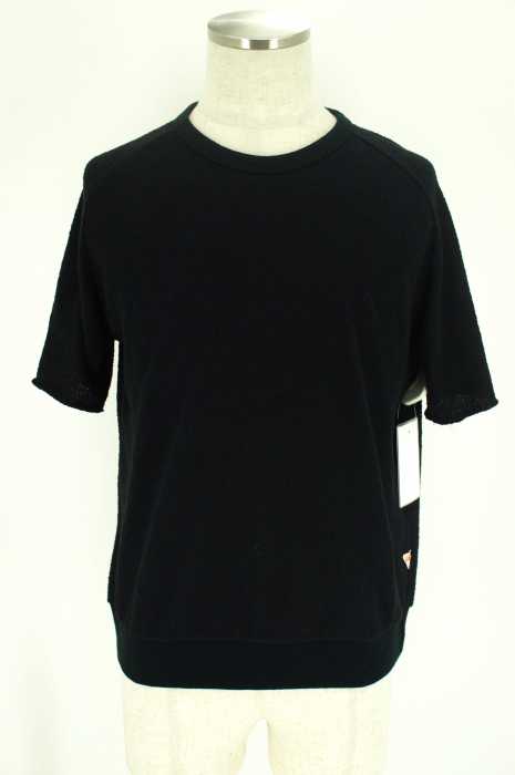 melple (メイプル) 袖切りっぱなしデザインリブ半袖Tシャツ メンズ トップス