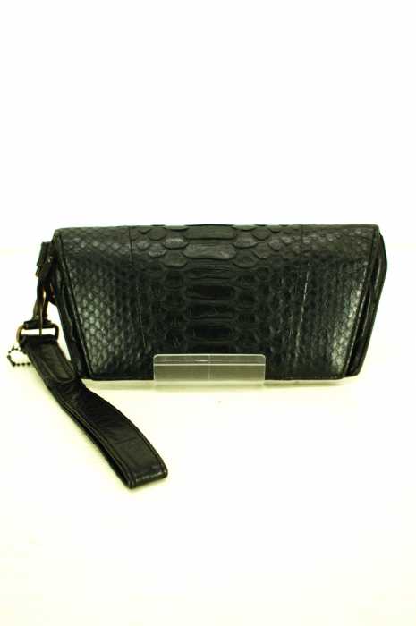JULIUS（ユリウス） COATED PYTHON SKIN エンブレム　ウォレット メンズ 財布・ケース