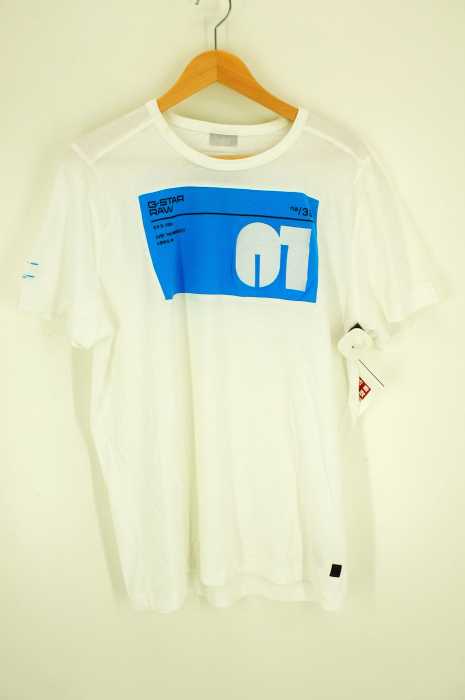 G-STAR RAW（ジースターロー） クルーネックTシャツ　ホワイト メンズ トップス