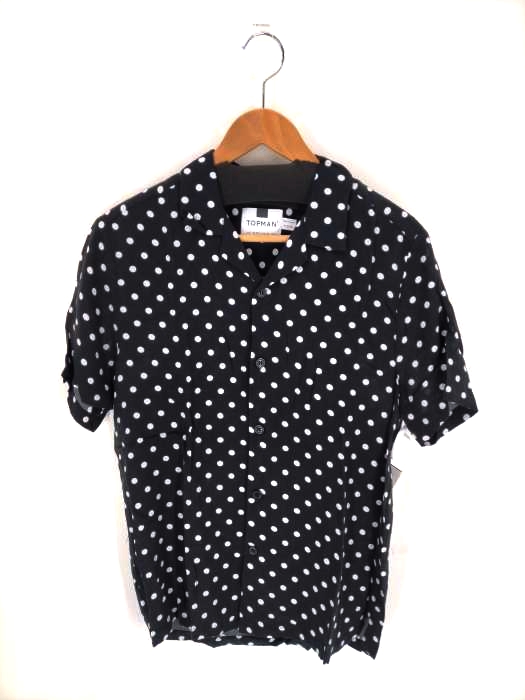 TOPMAN（トップマン） ドット柄オープンカラー半袖シャツ メンズ トップス