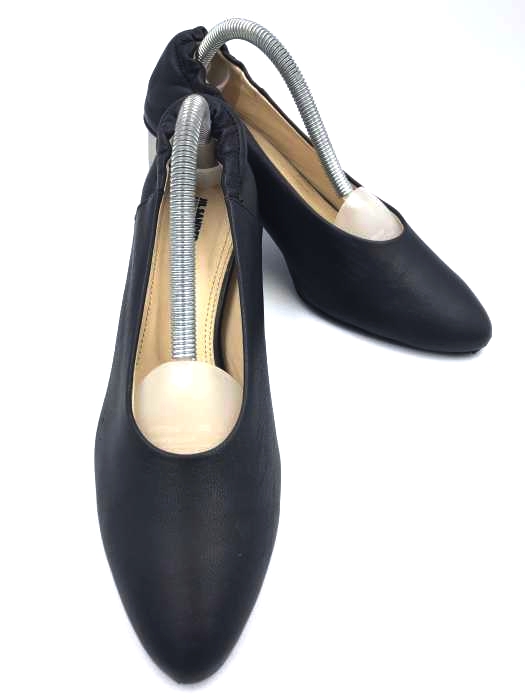 JIL SANDER NAVY 黒レザー パンプス JILSANDER NAVY パンプス JIL SANDER NAVY 黒レザー パンプス JIL