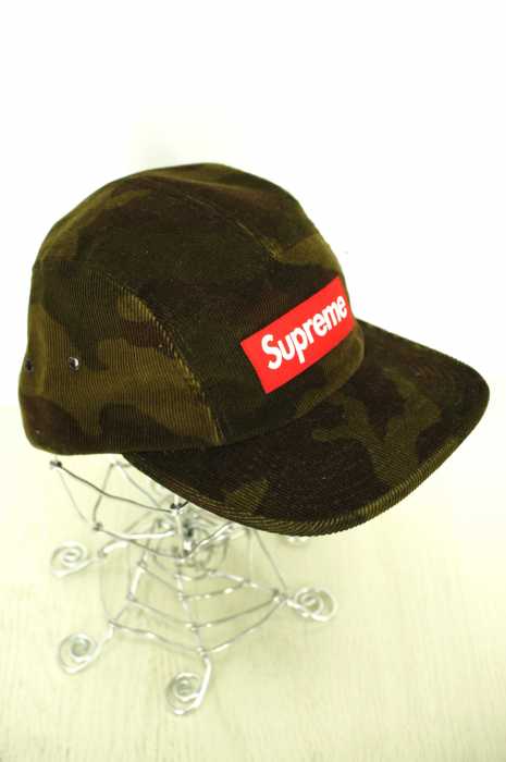 Supreme （シュプリーム） 15AW Cord Camo Camp Cap 迷彩柄コーデュロイ 帽子 メンズ 帽子