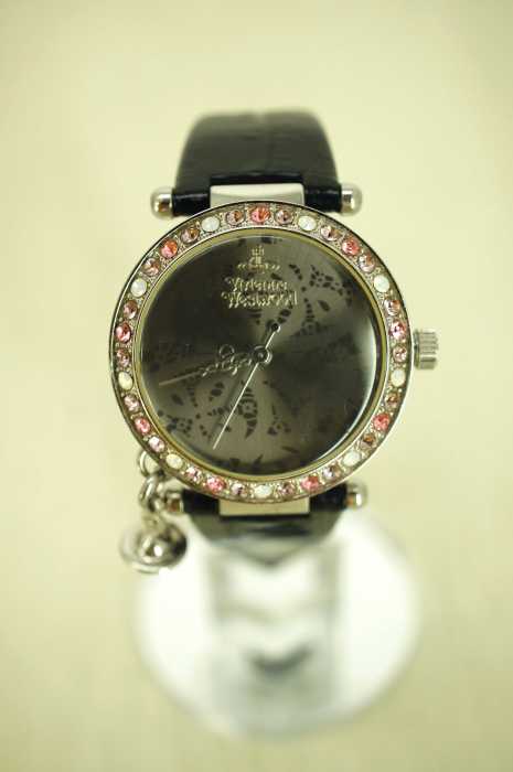 Vivienne Westwood （ヴィヴィアンウエストウッド） ストーンデザインレザーベルト腕時計 レディース ファッション雑貨