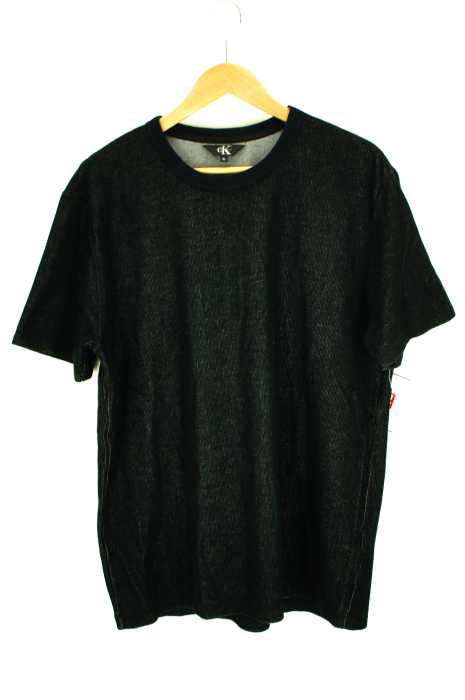 CALVIN KLEIN（カルバンクライン） スウェット素材　Tシャツ　ブラック メンズ トップス