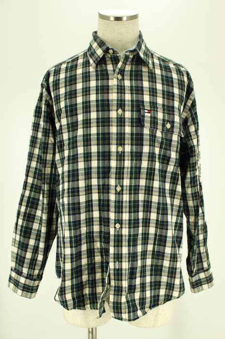 TOMMY HILFIGER （トミーヒルフィガー） ワンポイントフランネルシャツ メンズ トップス