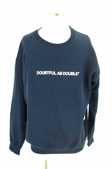 DOUBTFUL AS DOUBLE （ダウトフルアズダブル） ロゴプリントクルーネックスウェット メンズ トップス