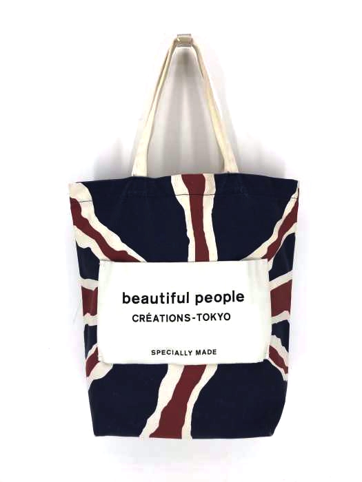 beautiful people（ビューティフルピープル） ネームトート ユニオンジャック レディース バッグ