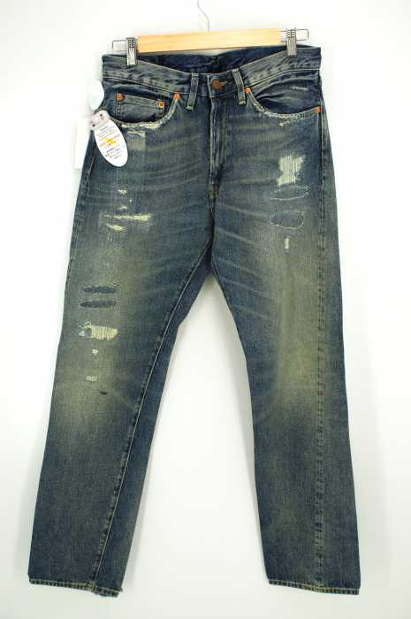 Levis VintageClothing （リーバイスヴィンテージクロージング） 1954年501ZXX　加工デニムストレートパンツ メンズ パンツ