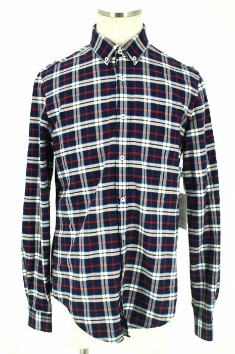 ZARA MAN （ザラマン） チェック柄 オックスフォードボタンダウンシャツ メンズ トップス