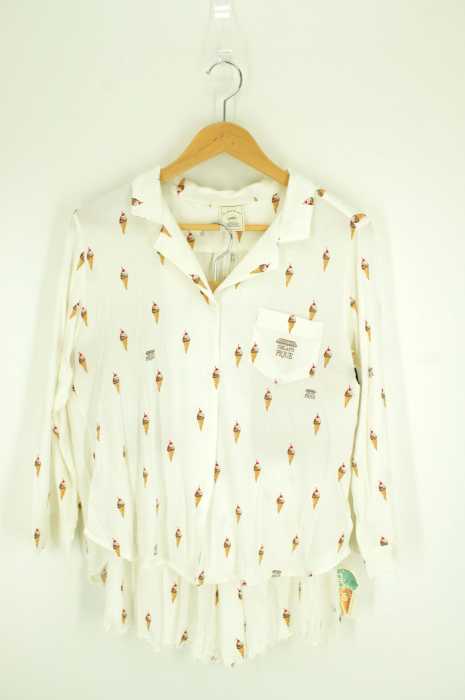 gelato pique（ジェラートピケ） セットアップ (アイス柄シャツ＆ショーツ） レディース セットアップ