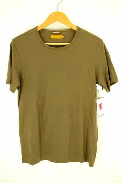 ck Calvin Klein（シーケーカルバンクライン） カーキ　クルーネックTシャツ メンズ トップス
