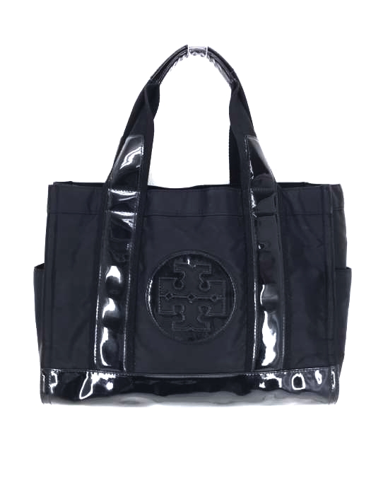 TORY BURCH（トリーバーチ） ロゴ入りナイロン×エナメルトートバッグ レディース バッグ