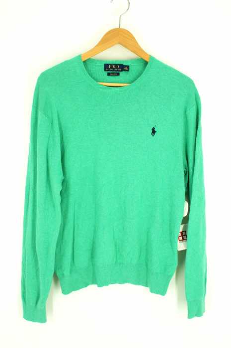POLO RALPH LAUREN （ポロラルフローレン） フロント刺繍入りコットンニット メンズ トップス