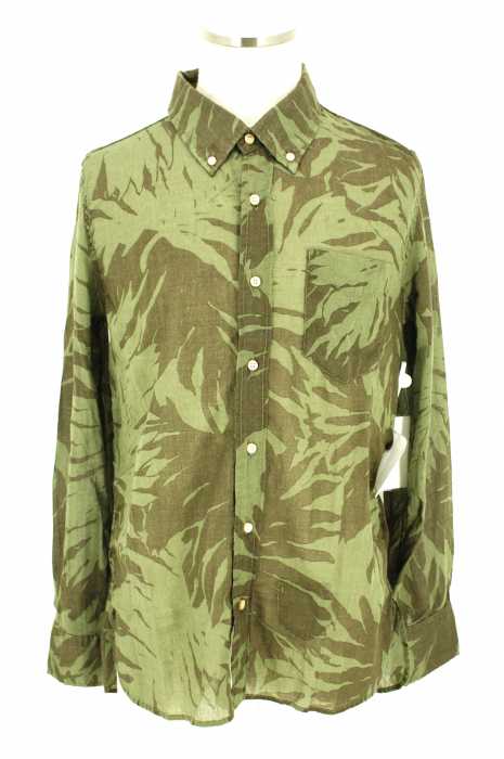 REMI RELIEF （レミレリーフ） 15SS リーフ柄ライトオンスボタンシャツ メンズ トップス