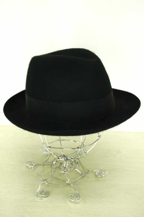 Borsalino（ボルサリーノ） リボンロゴ入り中折れハット 帽子 メンズ 帽子