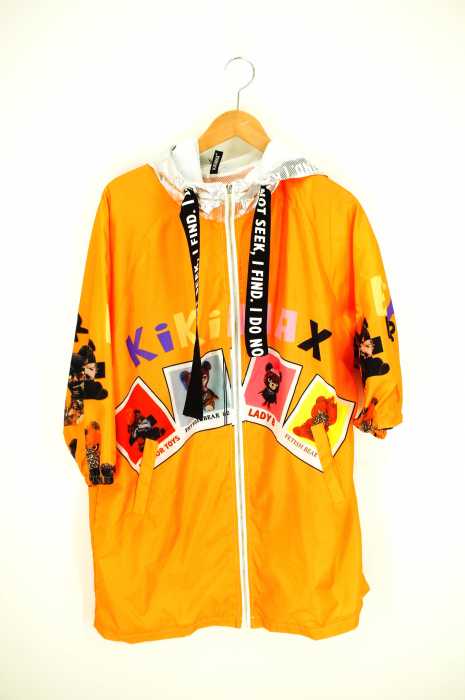USED古着 (ユーズドフルギ) プリントナイロンジャケット kikimax メンズ アウター