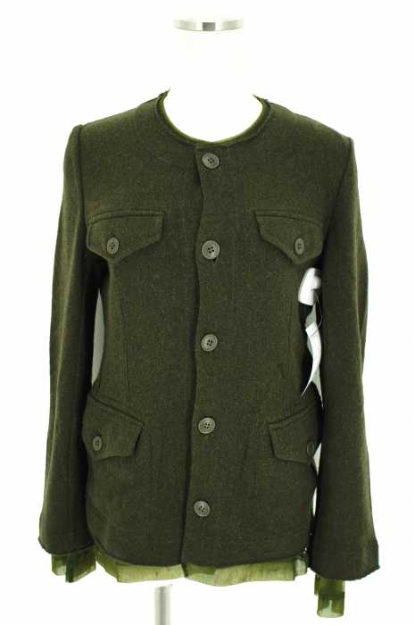 JUNYA WATANABE COMME des GARCONS （ジュンヤワタナベコムデギャルソン） AD2010　ノーカラーレイヤードジャケット レディース アウター