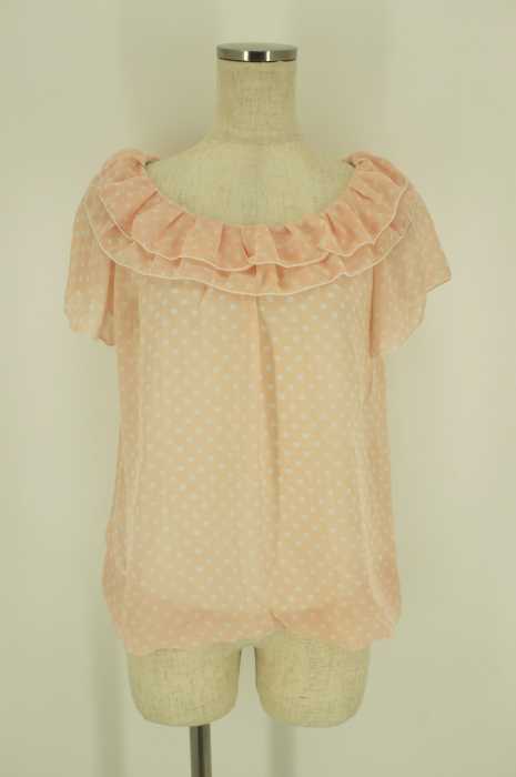 PATTERN （） フリル付きシフォントップス レディース トップス