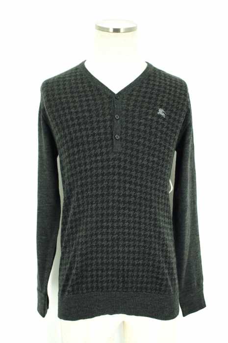BURBERRY BLACK LABEL (バーバリーブラックレーベル) ウールニットセーター メンズ トップス