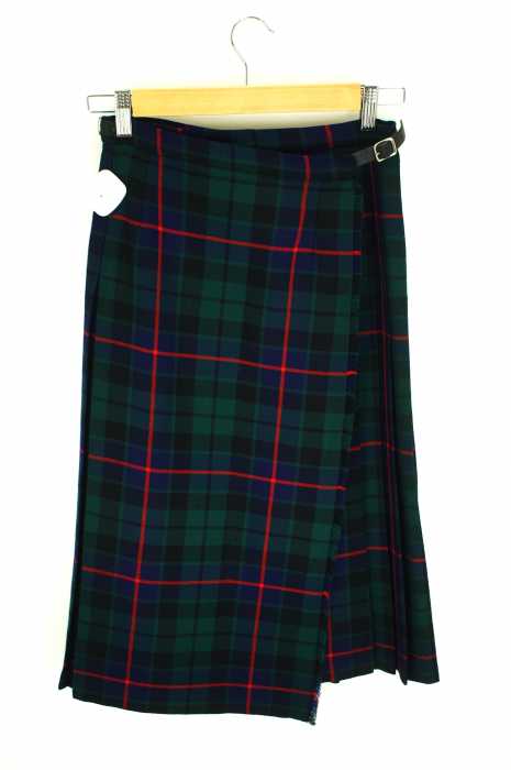 MADE IN SCOTLAND(メイドインスコットランド) ベルト付きチェック柄ラップスカート レディース スカート