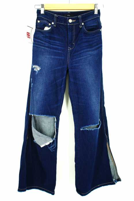 EMODA (エモダ) SIDE SLIT CUT O F F WIDE DENIM レディース パンツ