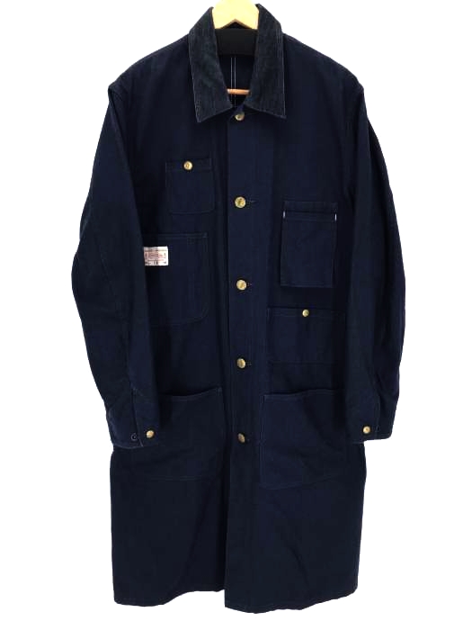 BONCOURA（ボンクラ） コーデュロイ襟 SHOP COAT BEIGE TWILL カラーネップショップコート メンズ アウター