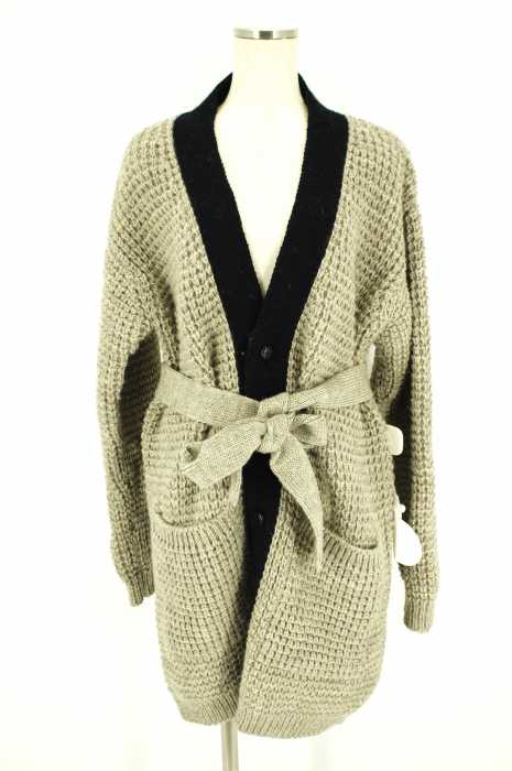 OLDDERBY KNITWEAR × steven alan （オールドダービーニットウェア × スティーブンアラン） KNIT GOWN バイカラーローゲージニットガウン レディース アウター