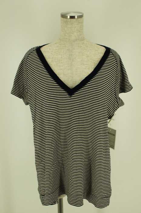 RALPH LAUREN （ラルフローレン） Vネックラグランボーダー半袖Tシャツ レディース トップス
