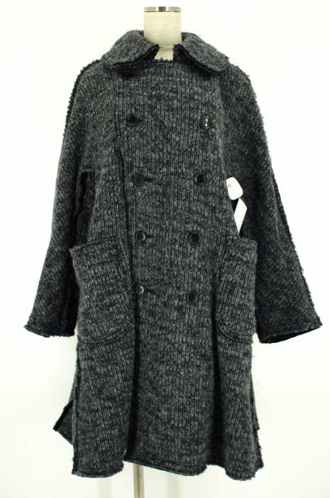 COMME des GARCONS （コムデギャルソン） AD2014  断ち切り変形ウールニットコート レディース アウター