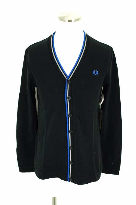 FRED PERRY （フレッドペリー） 刺繍ロゴ入り長袖カーディガン メンズ トップス