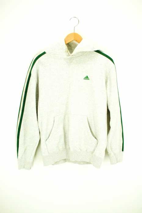 adidas (アディダス) ライン入りプルオーバーパーカー メンズ トップス