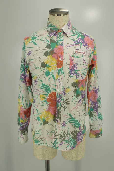 WE ARE REPLAY （ウイアーリプレイ） ビーズ付き花柄シャツ メンズ トップス