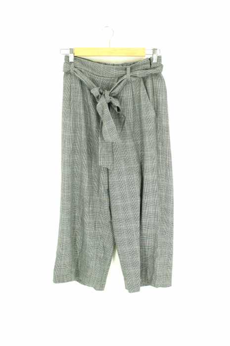 Rope' Picnic （ロペピクニック） ストレッチ　グレンチェックベルト付きワイドパンツ レディース パンツ